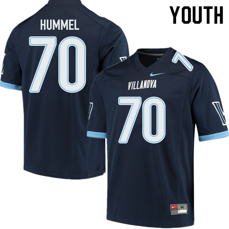 Youth #70 Wyatt Hummel Villanova Wildcats College Football Jerseys Sale-Navy - Click Image to Close